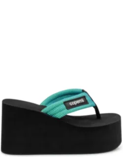 Wedge Sandal With Technical Fabric Strap