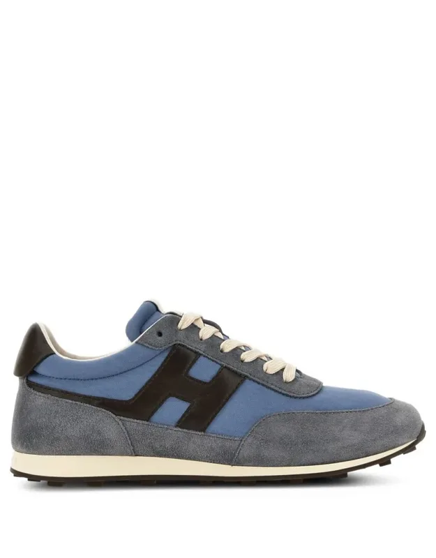 Athletic Suede And Fabric Sneakers