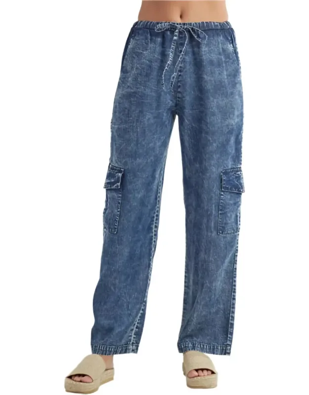 Denim Cargo Pants