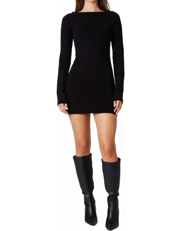 Open Back Sweater Dress