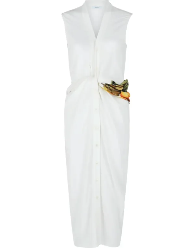 Twisted Belt Midi Dress