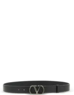 Vlogo Signature Belt In Shiny Calfskin