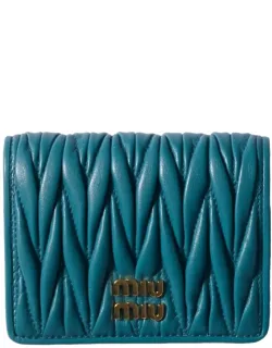 Small Matelassé Nappa Leather Wallet With Snap Closure