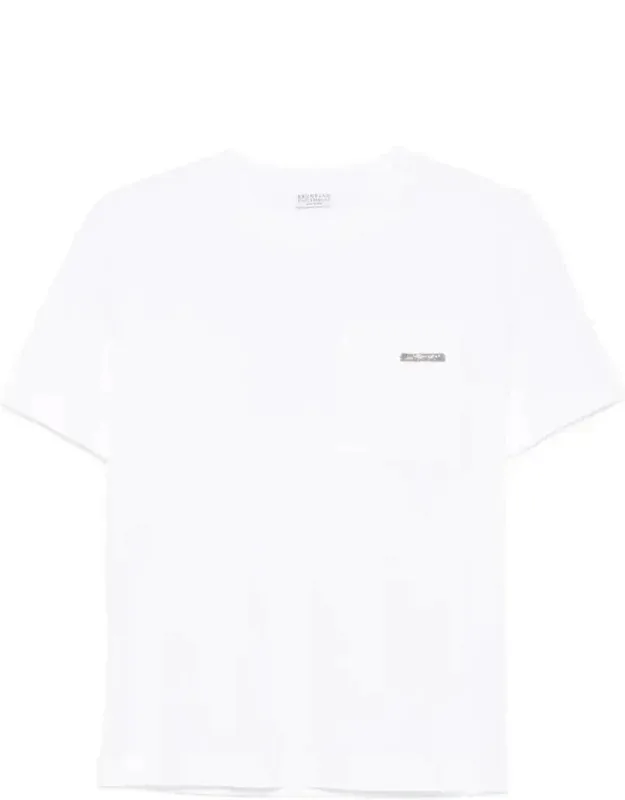 Cotton Jersey T-shirt With Shiny Tab