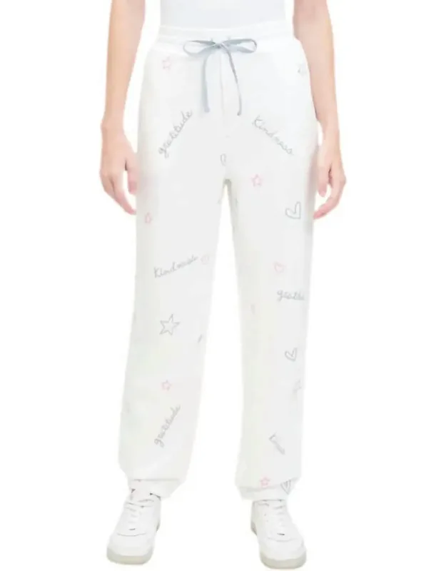 Embroidered Joggers