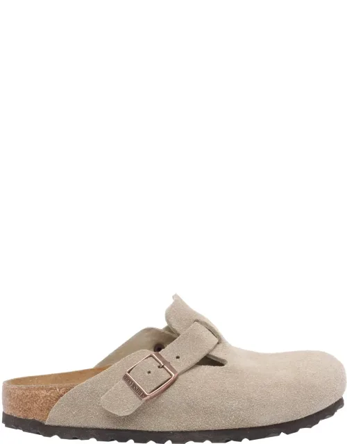 Boston Mules With Round Toe And Suede Upper