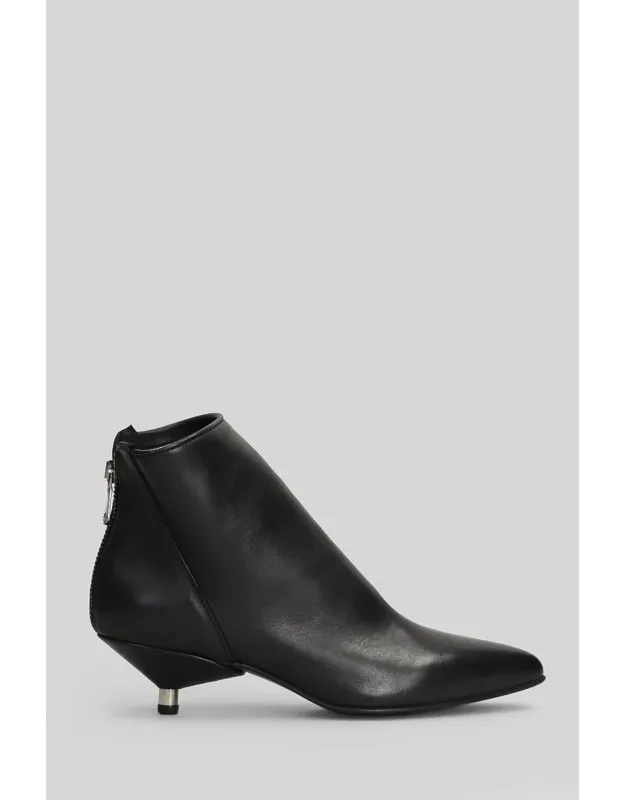 Metisse Ankle Boots, Pointed Toe, Back Zip Fastening