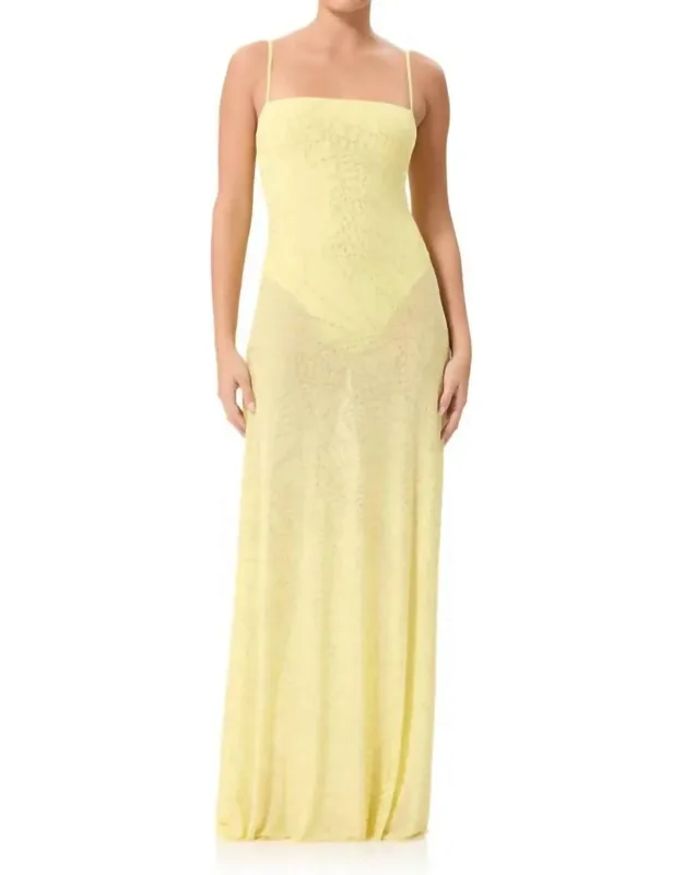 Rhinestone Sheer Maxi Dress With Bodysuit