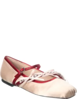 Loli Satin Ballerina Flats