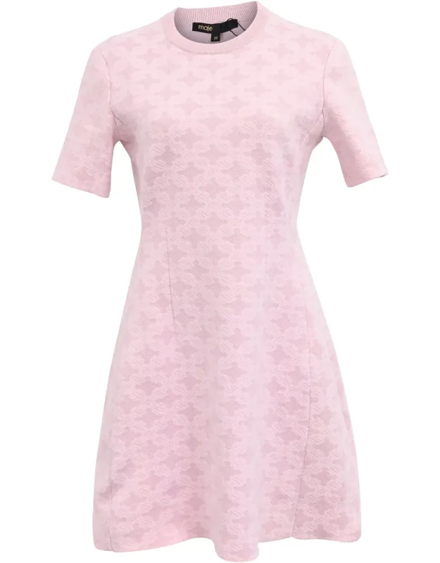 Jacquard-knit Mini Dress