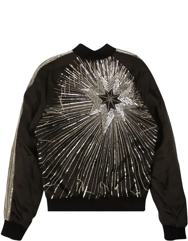 Beaded Star Bomber Jacket
