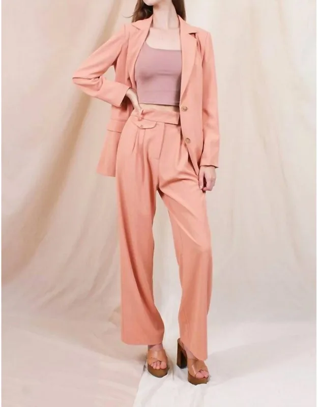 Hi-waisted Pleated Crepe Trousers