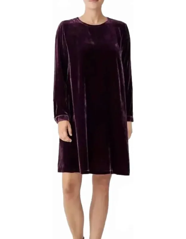 Velvet Crew Neck Dress