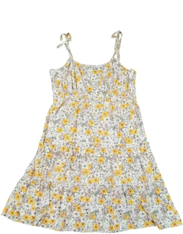 Floral Tie Sleeve Sun Dress
