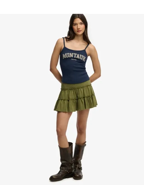 Tiered Jersey Mini Skirt