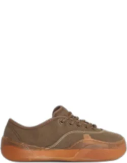 Mud-colored Cotton Sneakers