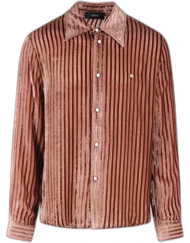Viscose And Peach Silk Shirt