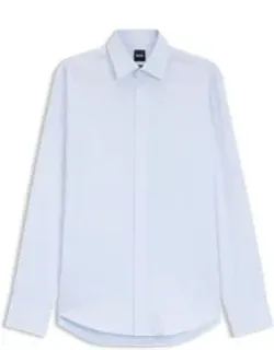 Regular-fit Shirt In Italian Monogrammed Cotton