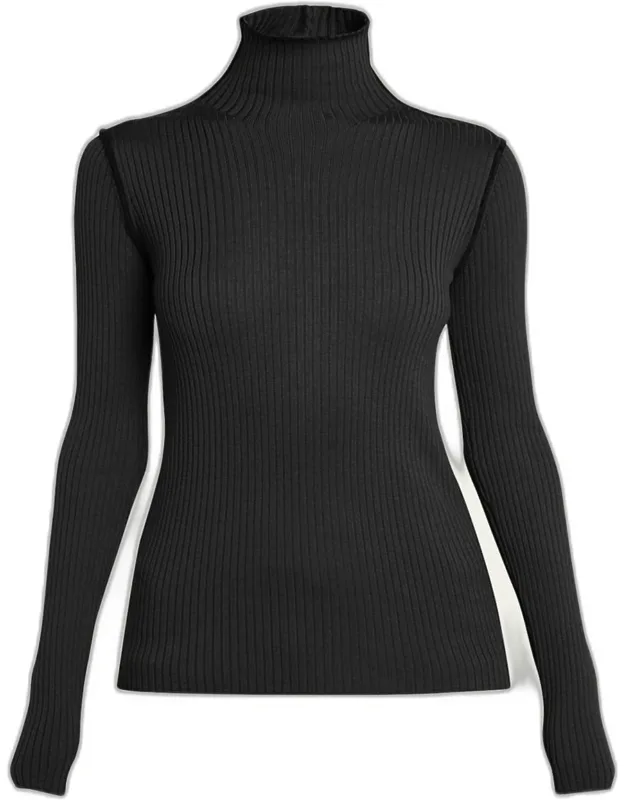 Ribbed Turtleneck Sweater