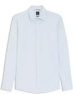 Slim-fit Shirt In Italian Performance-stretch Jersey