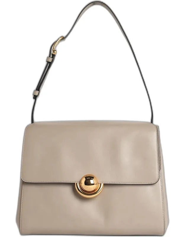 Domus Shoulder Bag In Linen Leather