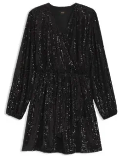 Sequin Dress With Wrap Front