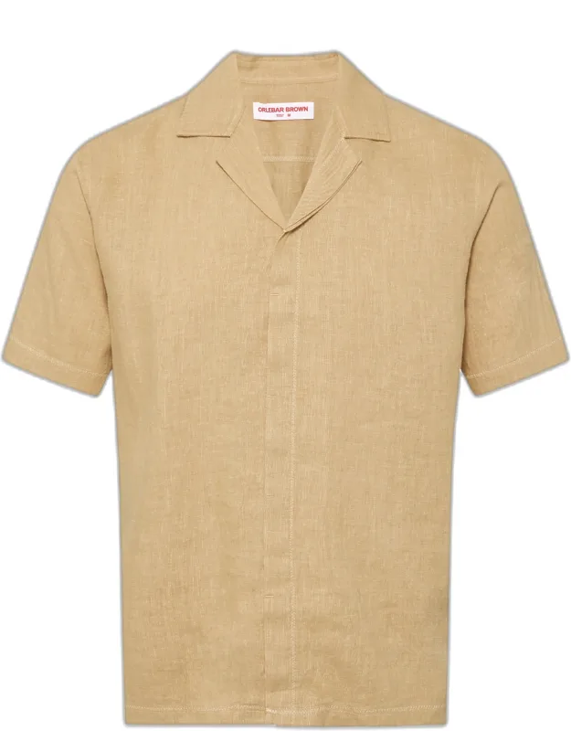 Relaxed Fit Short Sleeve Linen Shirt