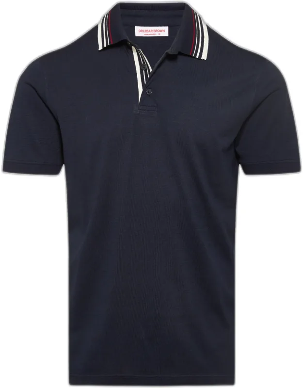 Designer Ribbed Collar Polo Shirt