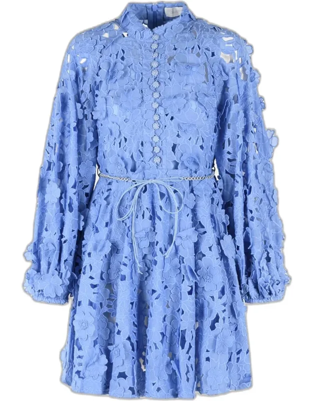 Cotton Long Sleeve Mini Dress