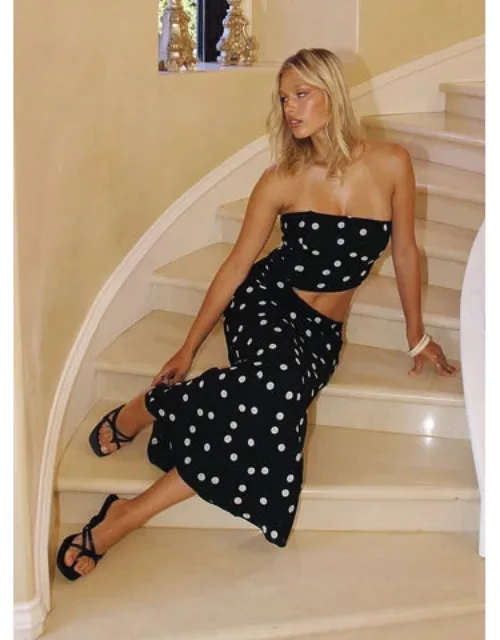 Jasira Strapless Drape Maxi Dress