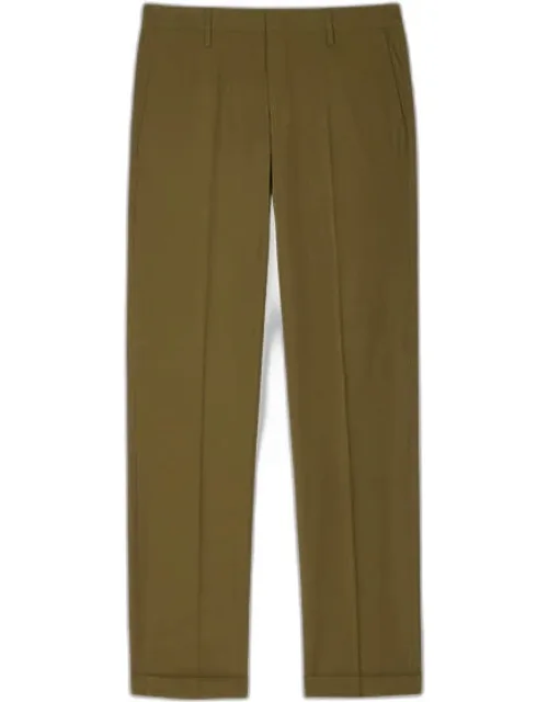 Slim-fit Khaki Poplin Chinos