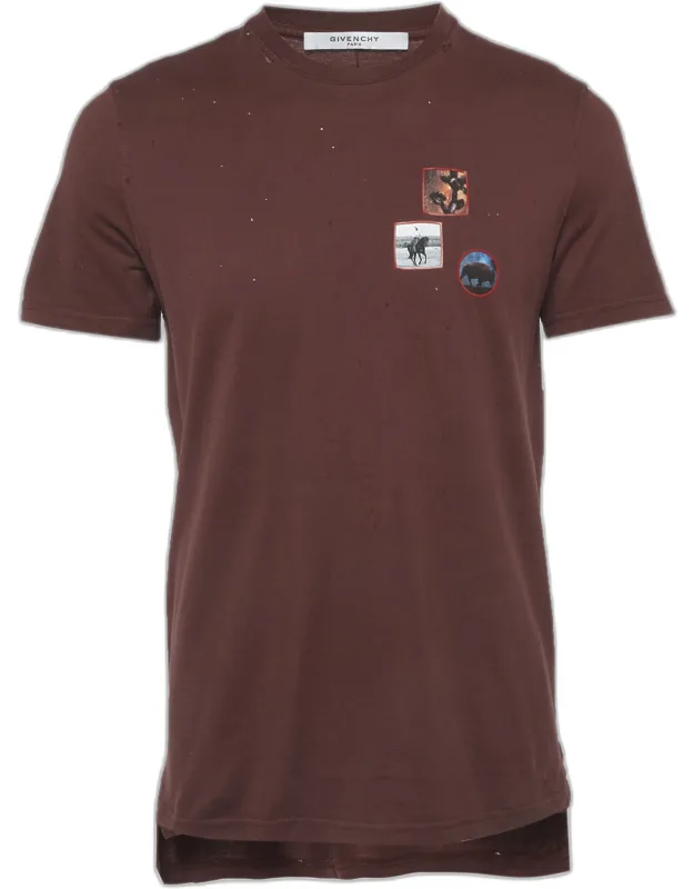 Printed Jersey Distressed T-shirt