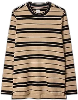 Light Brown Stripe Long-sleeve T-shirt