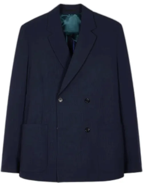 Wool-blend Double-breasted Blazer