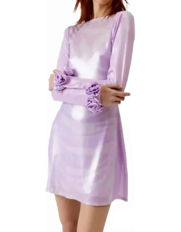 Rosette Cuff Mini Dress