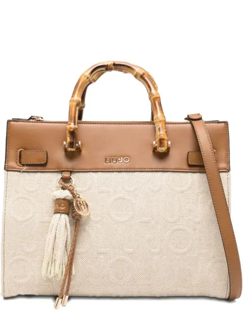 Handbag With Bamboo Handles