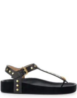 Enore Sandals With Stud Details In Leather