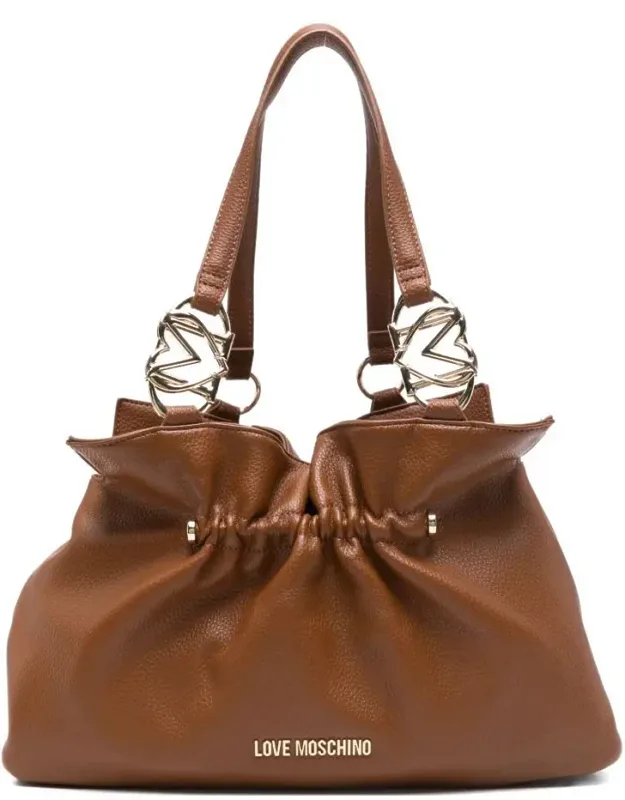 Love Moschino Top Handles Gathered Detailing Top Zip Fastening
