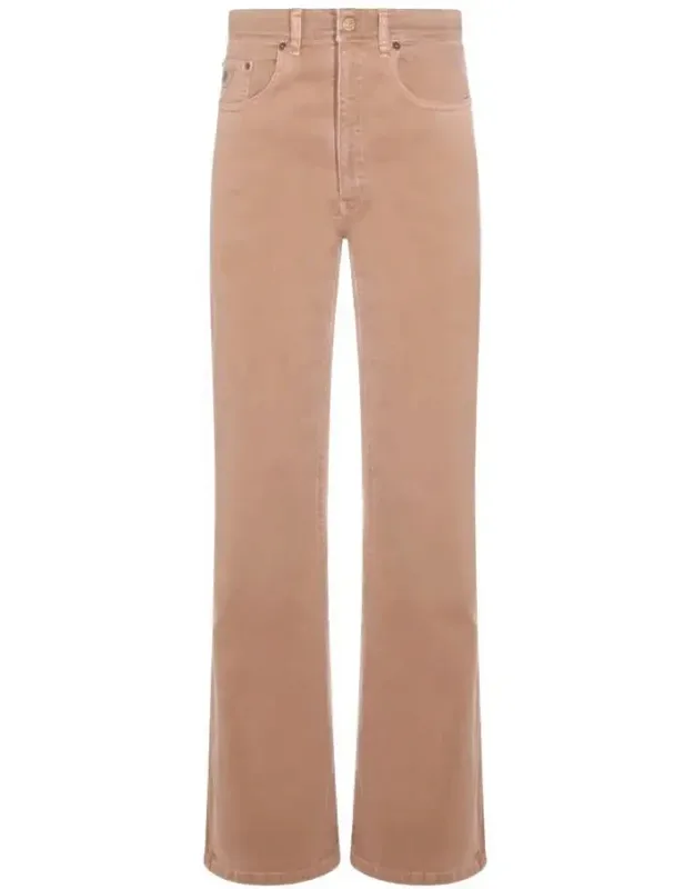 Light Brown High-waisted Jeans