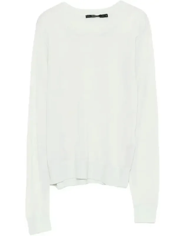 Light Green Crew Neck Long-sleeved Shirt