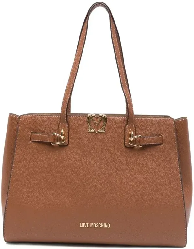 Bag With Hardware And Top Flat Handles