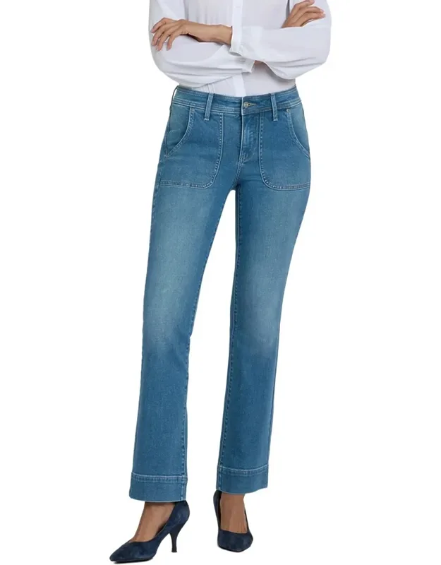 Barbara Bootcut Jean With Belt Loops And Rounded Front Utility Pockets