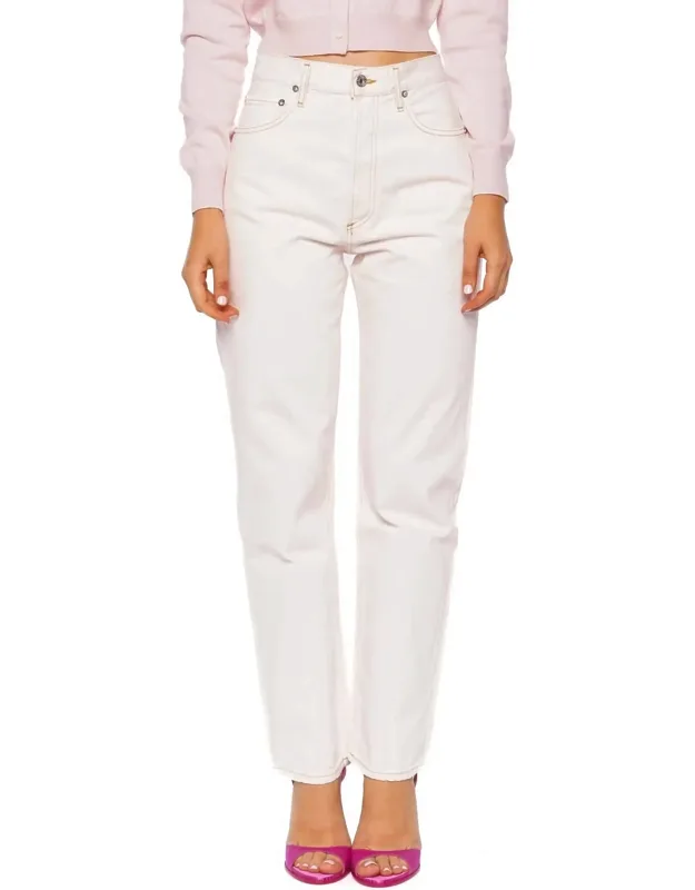 Mid Rise Straight Leg Jeans