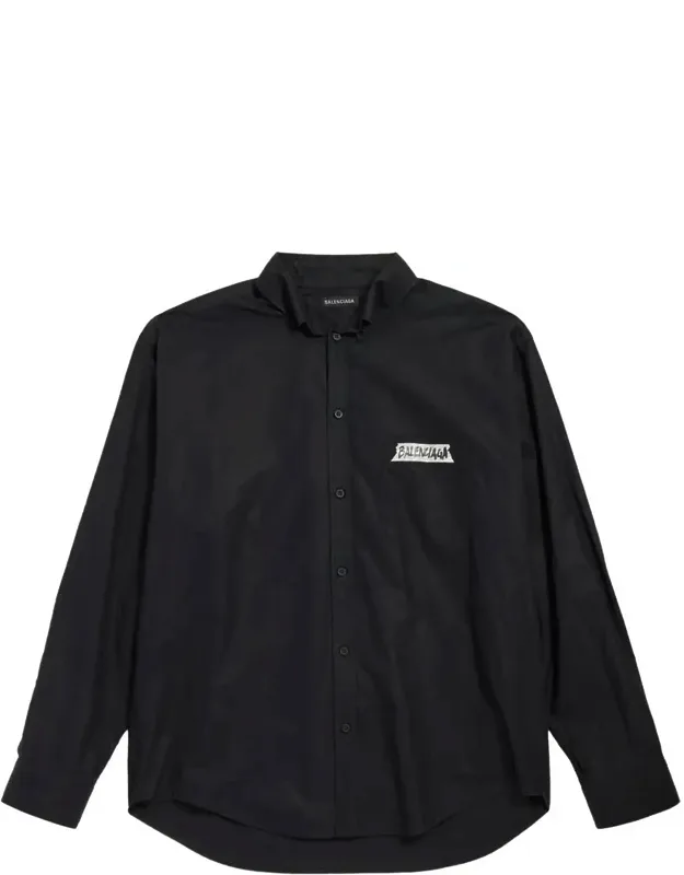 Masking Tape Shirt Long Sleeve Wide Fit