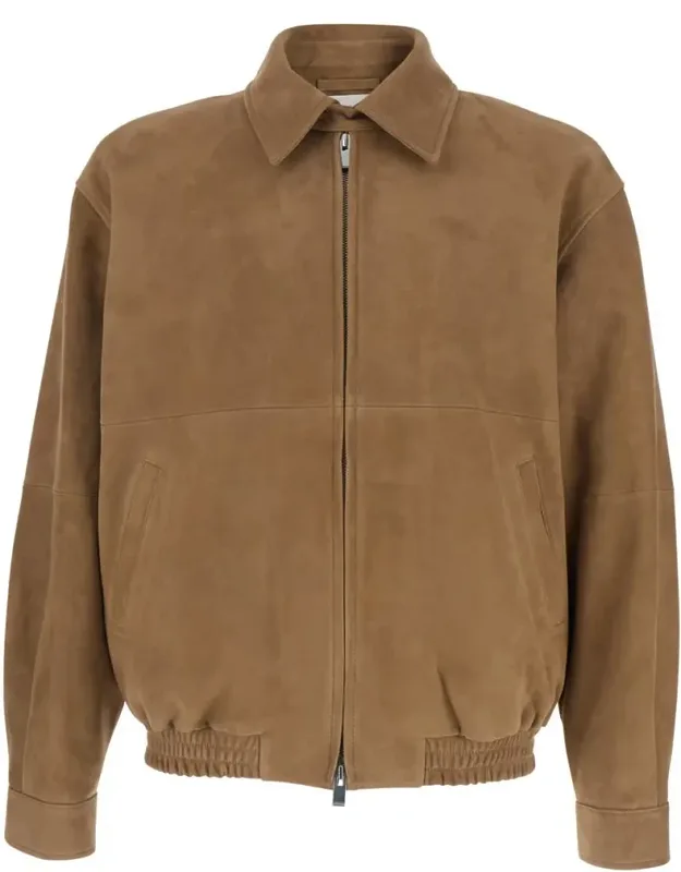 Suede Relaxed Bomber Jacket