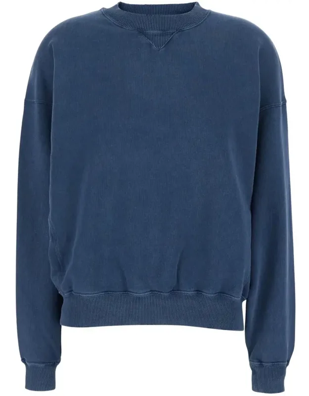 Crewneck Sweatshirt With Dropped Shoulders And Logo Lettering On The Rear In Cotton