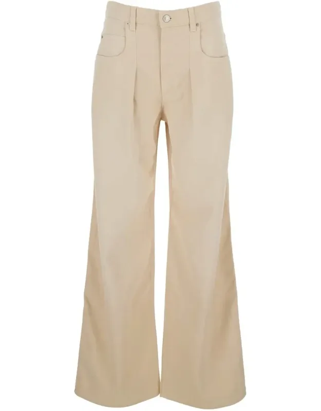 Rodayna Jeans With Logo Patch On The Rear And Wide Leg In Denim