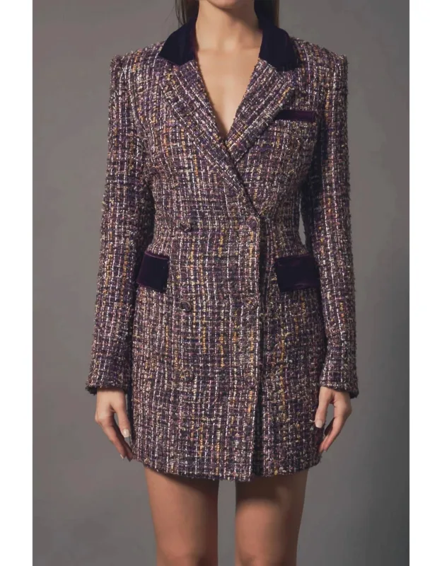 Tweed Blazer Mini Dress