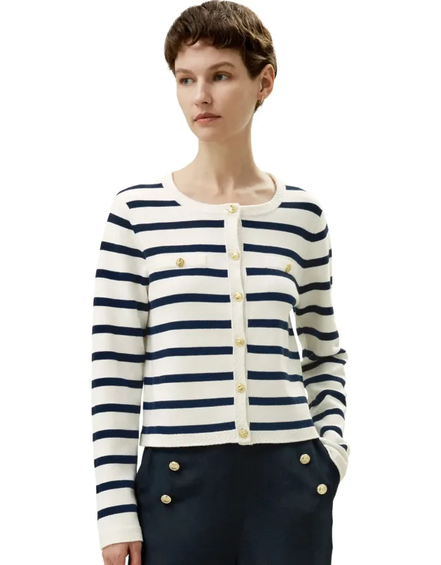 Striped Wool Cardigan