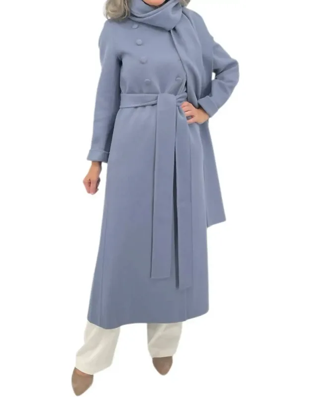 Maxi Coat With Detachable Scarf